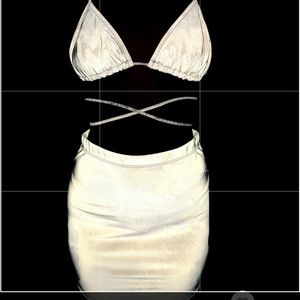 “Can’t Hide Reflective Skirt Set”